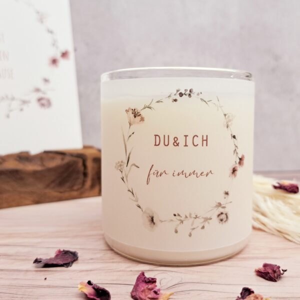 Spruchkerze "Du und ich für immer" – Bild 4