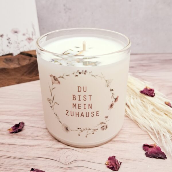 Spruchkerze Du bist mein zuhause – Bild 5